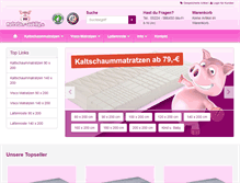 Tablet Screenshot of matratzen-saubillig.de